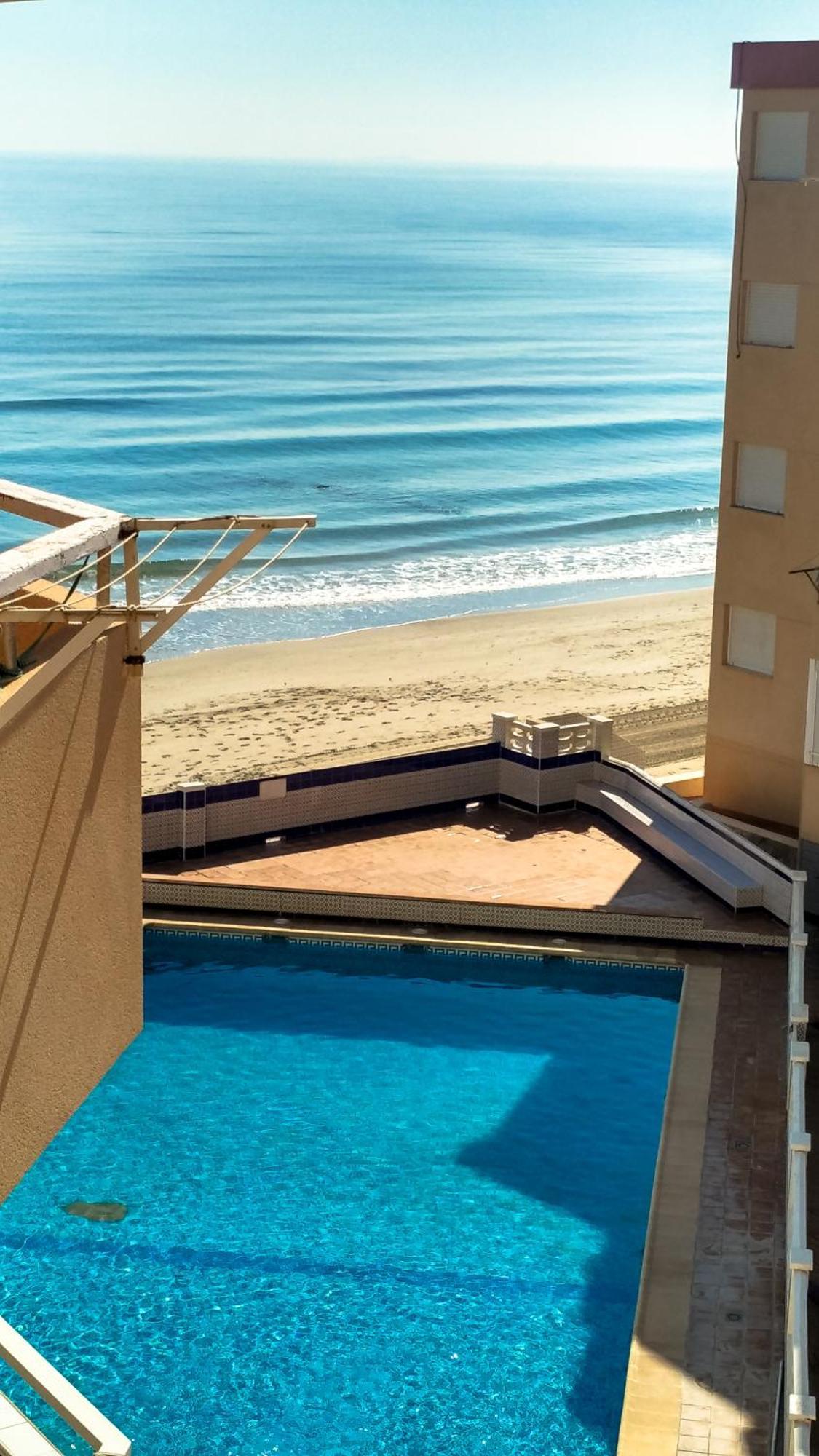 Bright Studio With The Seaview And Swimming Pool Apartment La Manga del Mar Menor Luaran gambar